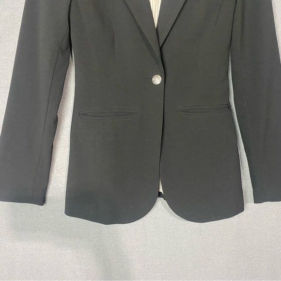 Vintage Guess Black Blazer XS Fitted Professional Office Workwear Business - Picture 4 of 8